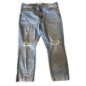 Denizen from‎ Levis Boyfriend Jeans Size 18W Ripped Distressed Denim